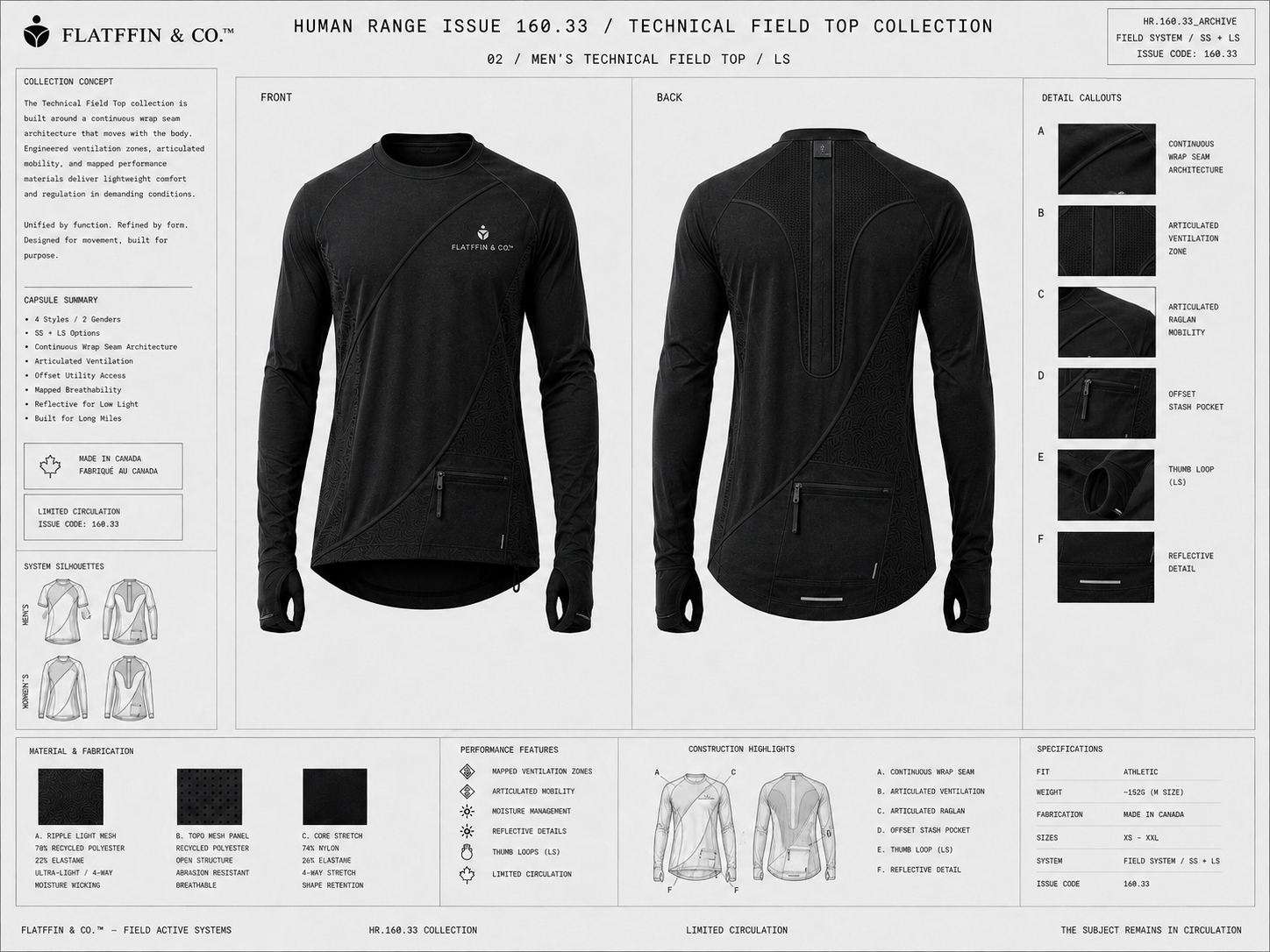 Men's Technical Field Top, Long sleeve, approved development reference